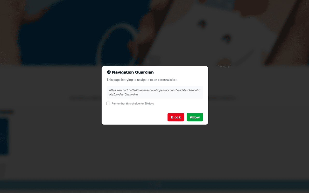 OriginalUI modal dialog